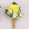 10PCS Sunflower Peony Wedding Catering Bridal Groom Guests Corsage Boutonniere Wrist Artificial Flower Bouquets