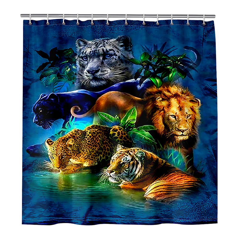 

Animals River - Print Shower Curtain, 180*200cm, 501 Original