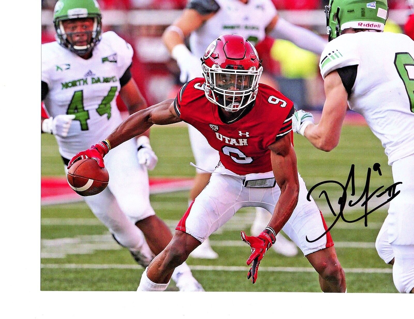 Darren Carrington Utah Utes signed autographed 8x10 football Photo Poster painting COA Oregon b