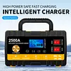 12V/24V Car Battery Charger with Cable Clamps & LCD Display Automatic Chargers and Maintainer for Car Motorcycle Lawn Mower