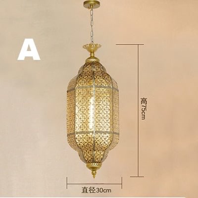 Vintage creative LED pendant lights Southeast Asian iron decorative home atmosphere hanging lamp dining room decor indoor luster