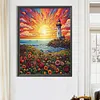 Sunrise Sea Lighthouse-Full Round Diamond Painting 50*65CM