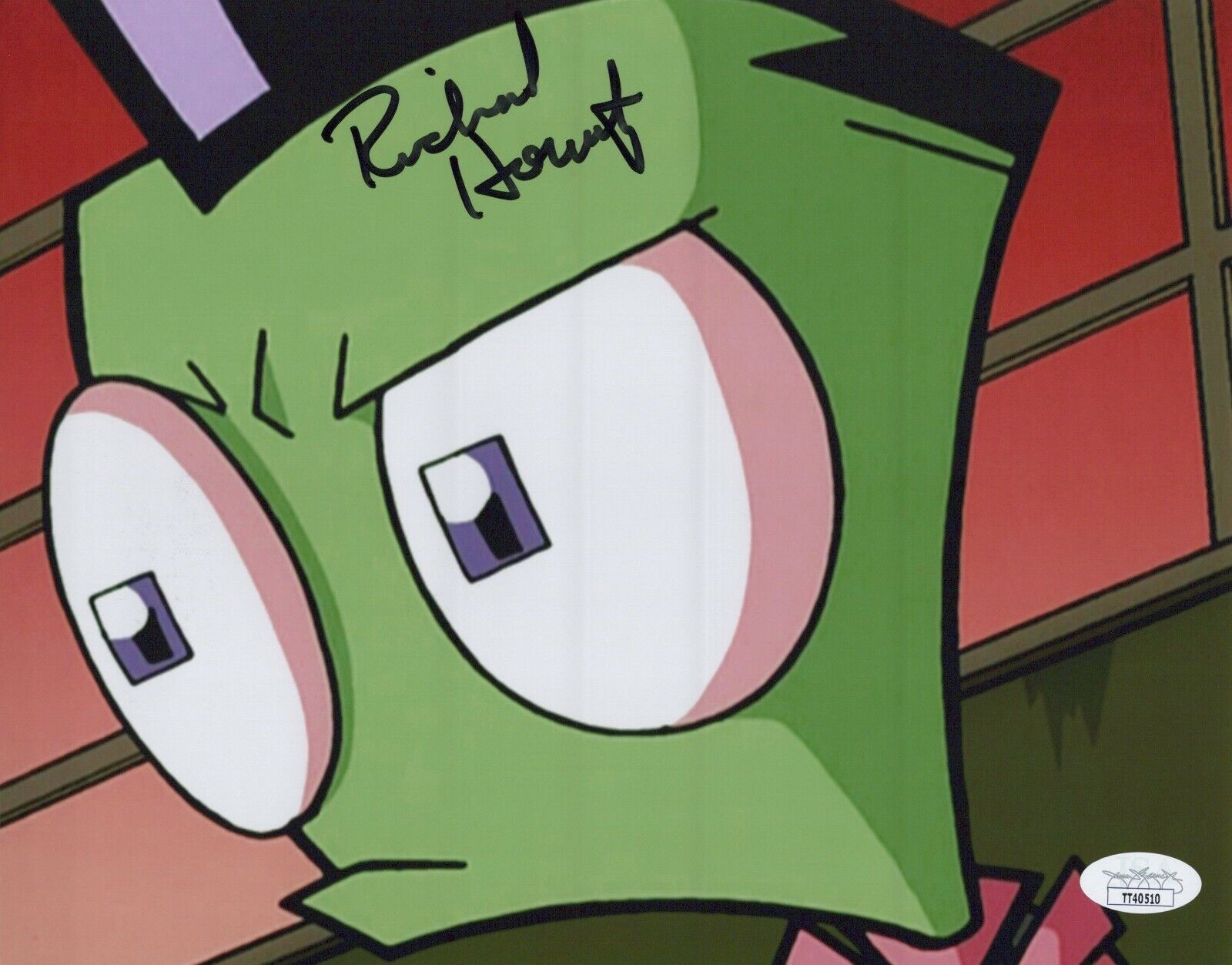 RICHARD HORVITZ Signed 8x10 INVADER ZIM Photo Poster painting Authentic Autograph JSA COA Cert