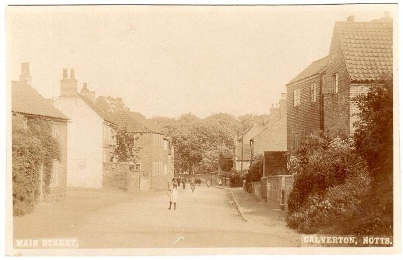 CALVERTON, NOTTINGHAM Main Street Vintage Photo Poster paintinggraph c1900 - reprint