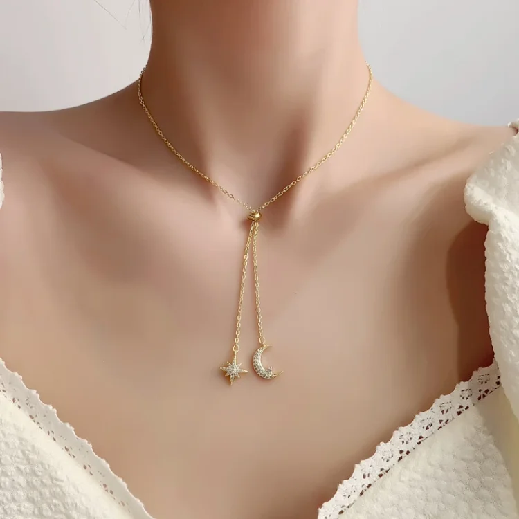 Sweet Stars Moon Tassel Necklaces