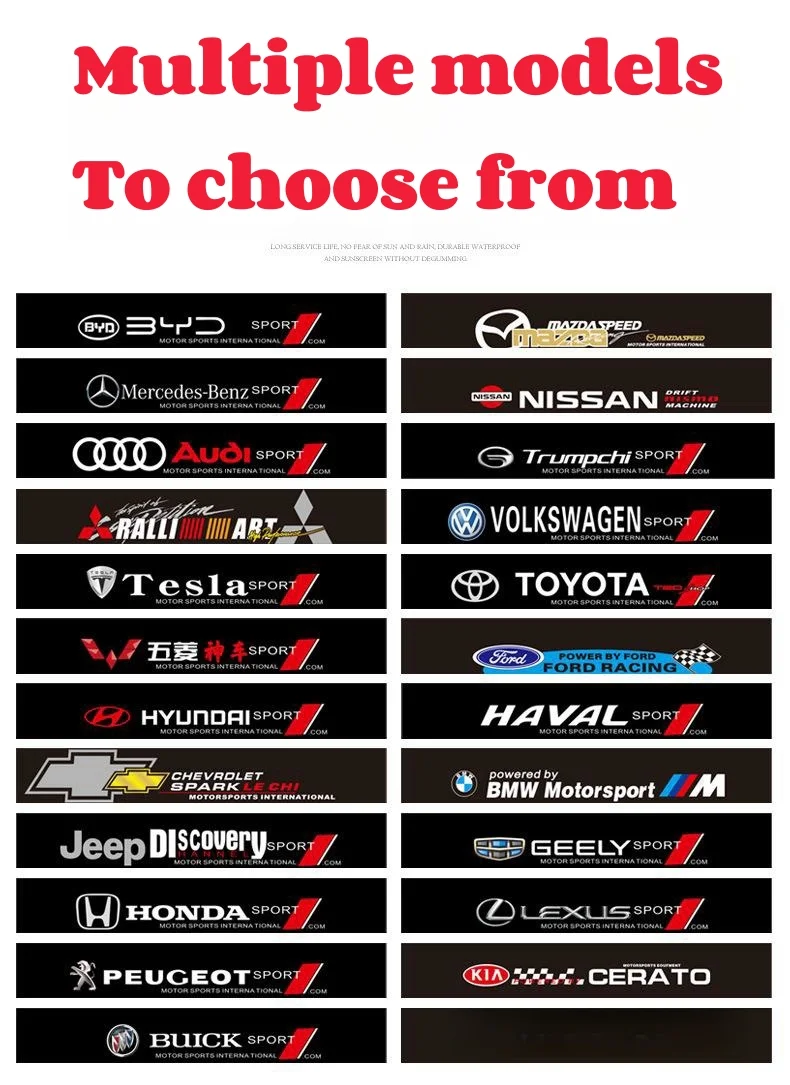 Car front windshield personalized fashion sports decorative stickers