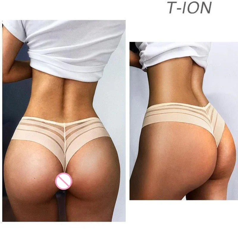 Billionm Women's Panties Seamless Perspective Transparent Underwear Sexy Women Underpants Female Thong Brazilian Lingerie