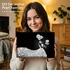 DIY Pearl Painting Rose Girl for Home Wall Decor with Frame(20x30cm)