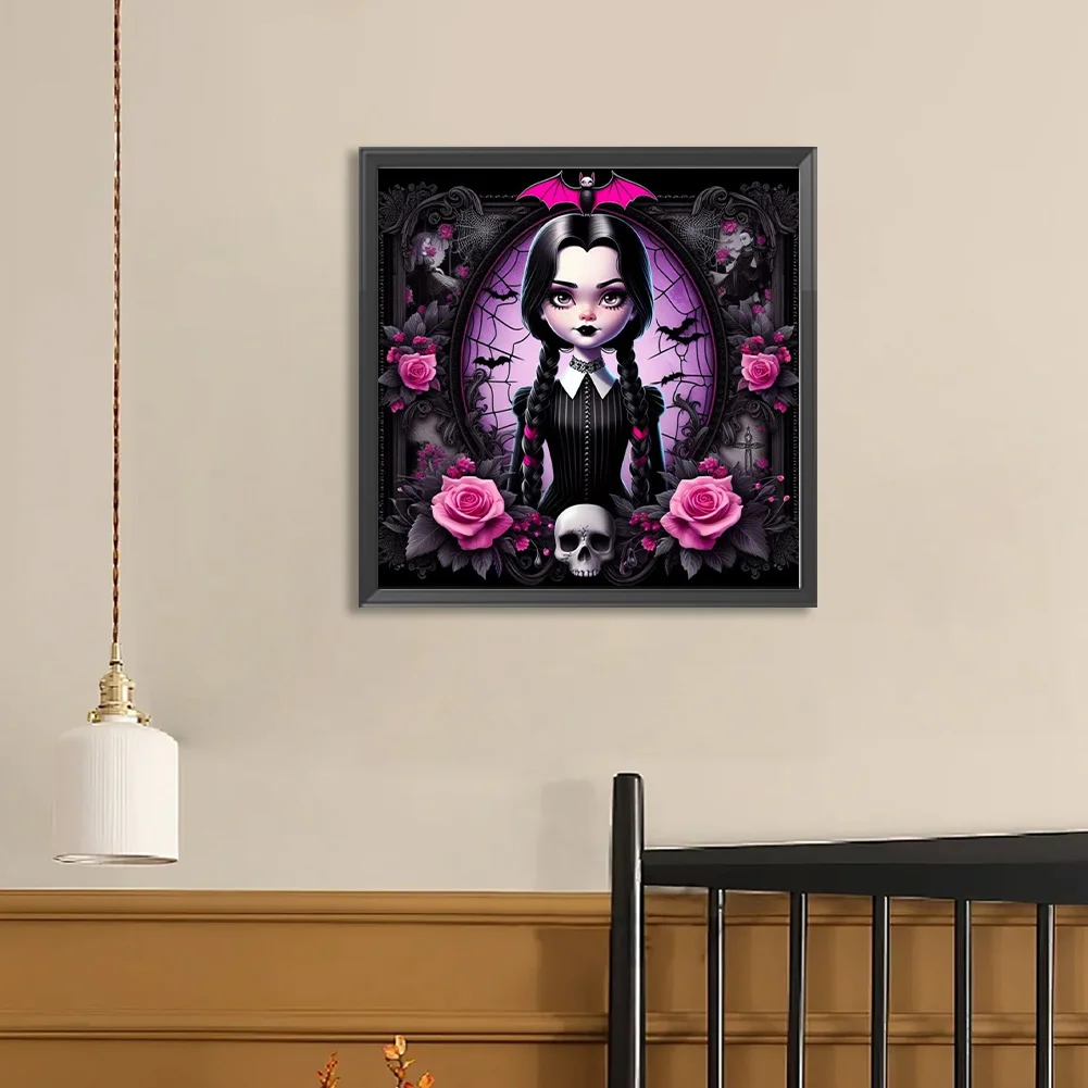 Diamond Painting - Full Round Drill - Halloween Girl(Canvas|40*40cm)