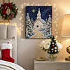 (30x40cm)Christmas Church Pearl Painting Art Kits With Inner Frame Pearl Gem Paintings Picture Arts Craft for Adults Beginners Home Wall Decor