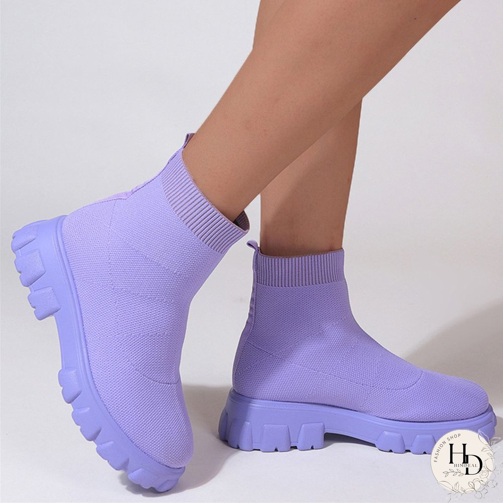 Apricot Casual Daily Patchwork Solid Color Round Keep Warm Comfortable Shoes