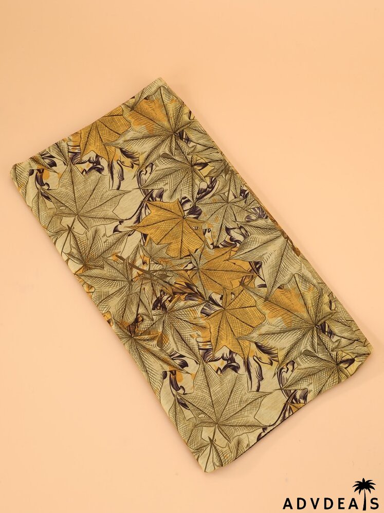 Leaf Print Infinity Scarf