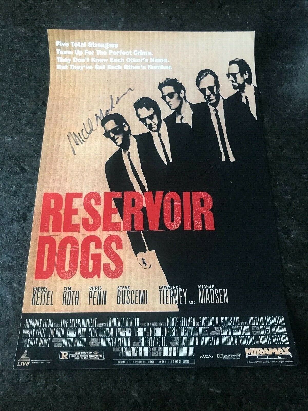 * MICHAEL MADSEN * signed 12x18 poster * RESERVOIR DOGS * COA * 1