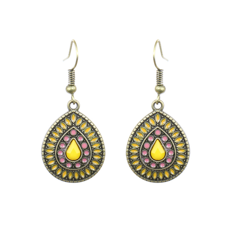 Women's Bohemian Exotic Water Drop Flower Earrings