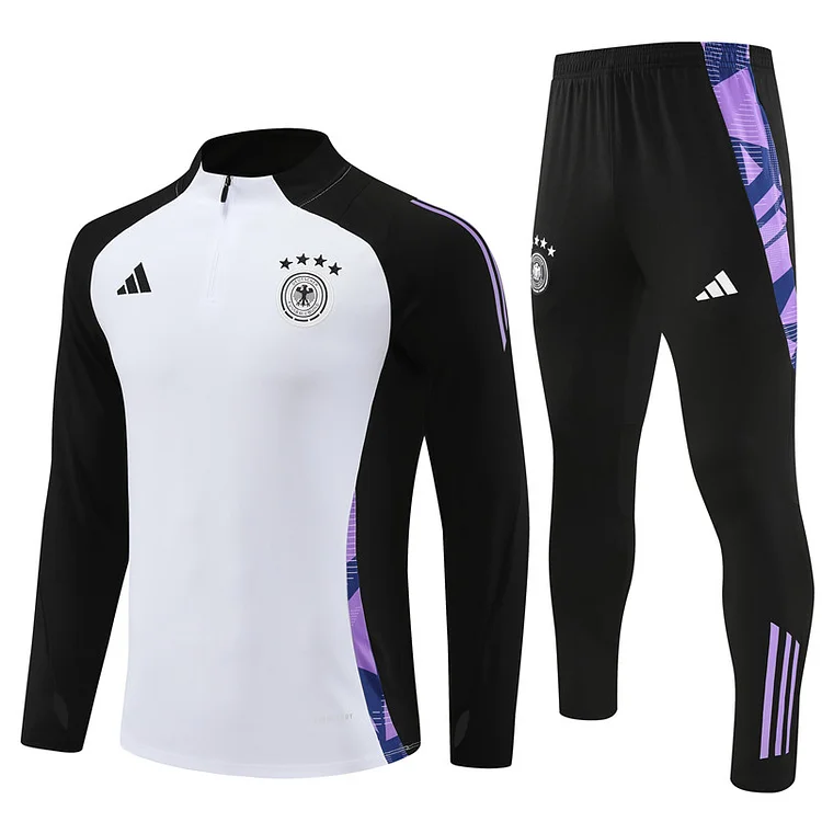 2024-25 Germany white half-zip training uniform
