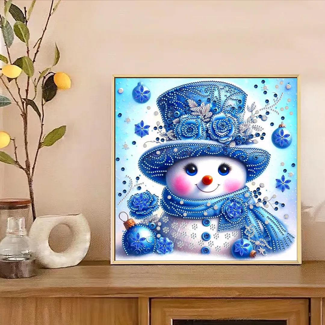 Snowman - Diamond Painting - Partial Special Shaped Drill (Canvas|30*30cm)