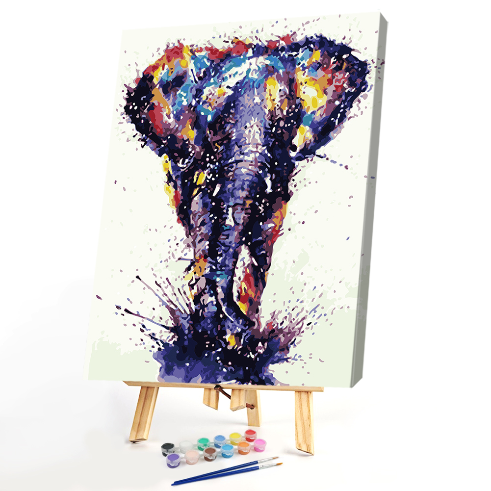 

40x50cm - Paint By Numbers Walking Elephantation, 501 Original