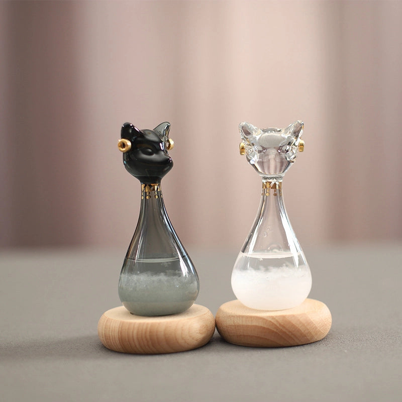 Cute Cat Glass Ornaments Artificial Decorations