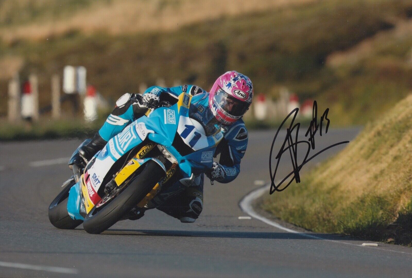 Lee Johnston Hand Signed 12x8 Photo Poster painting Isle of Mann TT Autograph 1