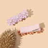 6PCS Lovely Pearls Handmade Knitting Flowers Hair Pins