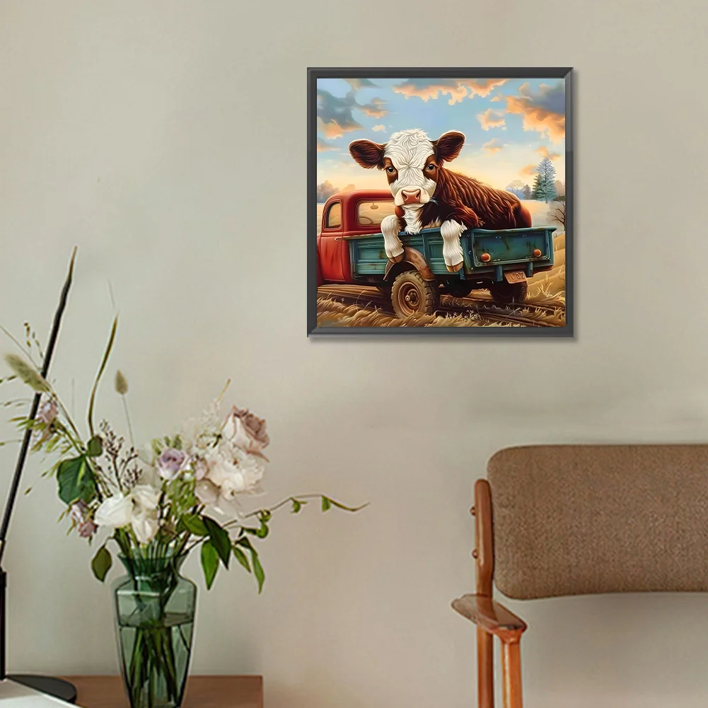 Diamond Painting - Full Round Drill - Cow(Canvas|30*30cm)