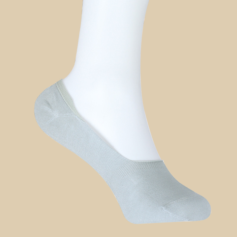 Women's Silk Ankle Socks Hidden Style 4-Pack Light Green