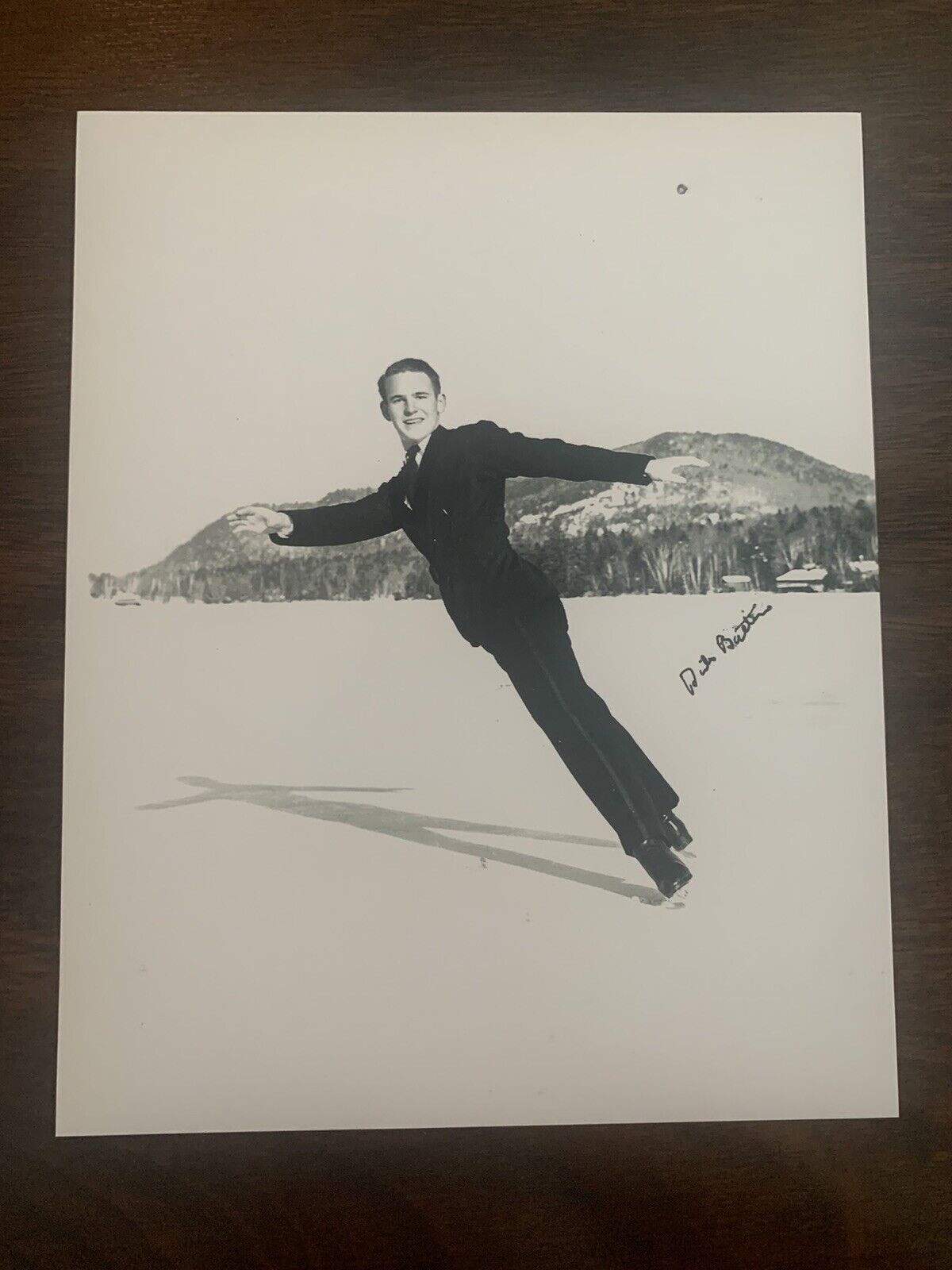 Dick Button Signed 8x10 Photo Poster painting Figure Skating Olympic Gold Medalist Autographed