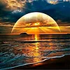 Seaside Sunrise- Round AB Drills Diamond Painting(45*45cm)
