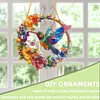 Crystal Diamond Painting Window Hanger Hummingbird Wreath 9.45x9.45in