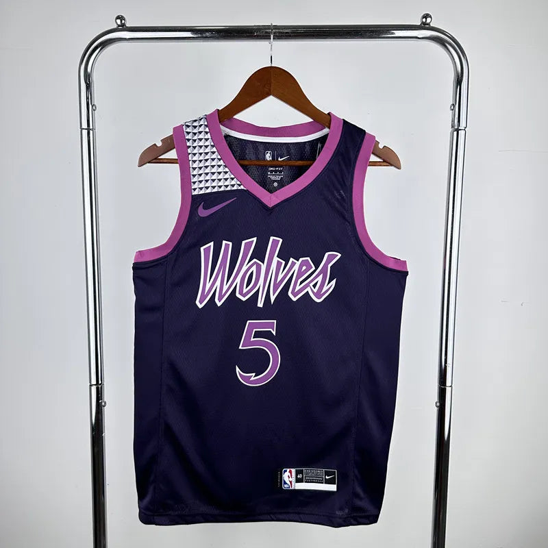 Maillot Minnesota Timberwolves 5 EDWARDS NBA Basket Maillot De Fou, site maillot de foot pas cher