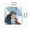 Girl And Dog-14CT Stamped Cross Stitch 29*30cm/11.42*11.81in