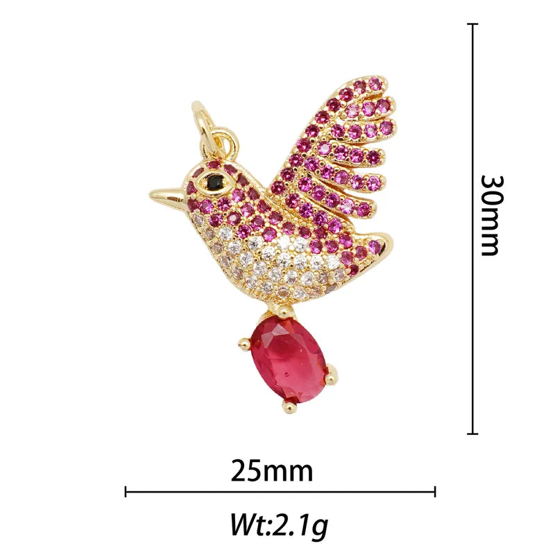 1 Piece 13.8*28.1mm 15.9*26mm 21.7*28.4mm Copper Pearl Zircon 18K Gold Plated Animal Paw Print Shell Jewelry Accessories Pendant