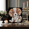 uk.everydayedeals DIY Pearl Painting With Frame - Handmade Self-Adhesive Pearls - Puppy(30*30cm)