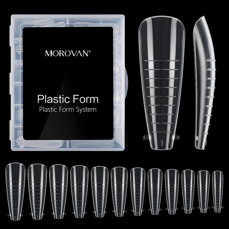 120Pcs Clear Coffin Full Cover Nail Forms