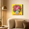 Framed Peony Vase -  DIY Button Art Painting Kit for Creativity DIY Pearl Dot Crafts for Gift Home Wall Decor 30*30CM