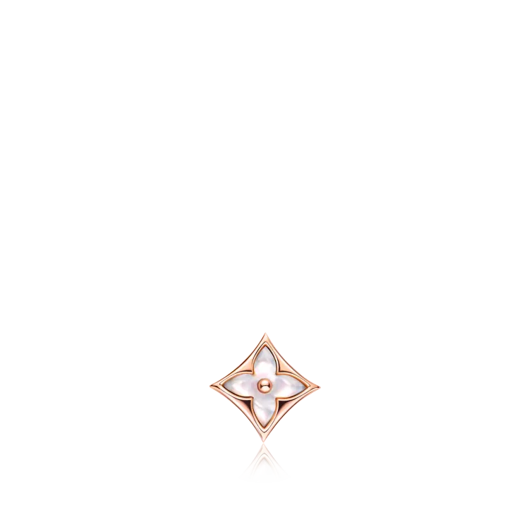 Louis Vuitton 18K Pink Gold LV Volt One Stud Diamond Earring