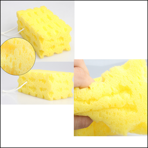 

New Fashion Hot Sale Mini Yellow Car Auto Washing Cleaning Sponge Block, 501 Original