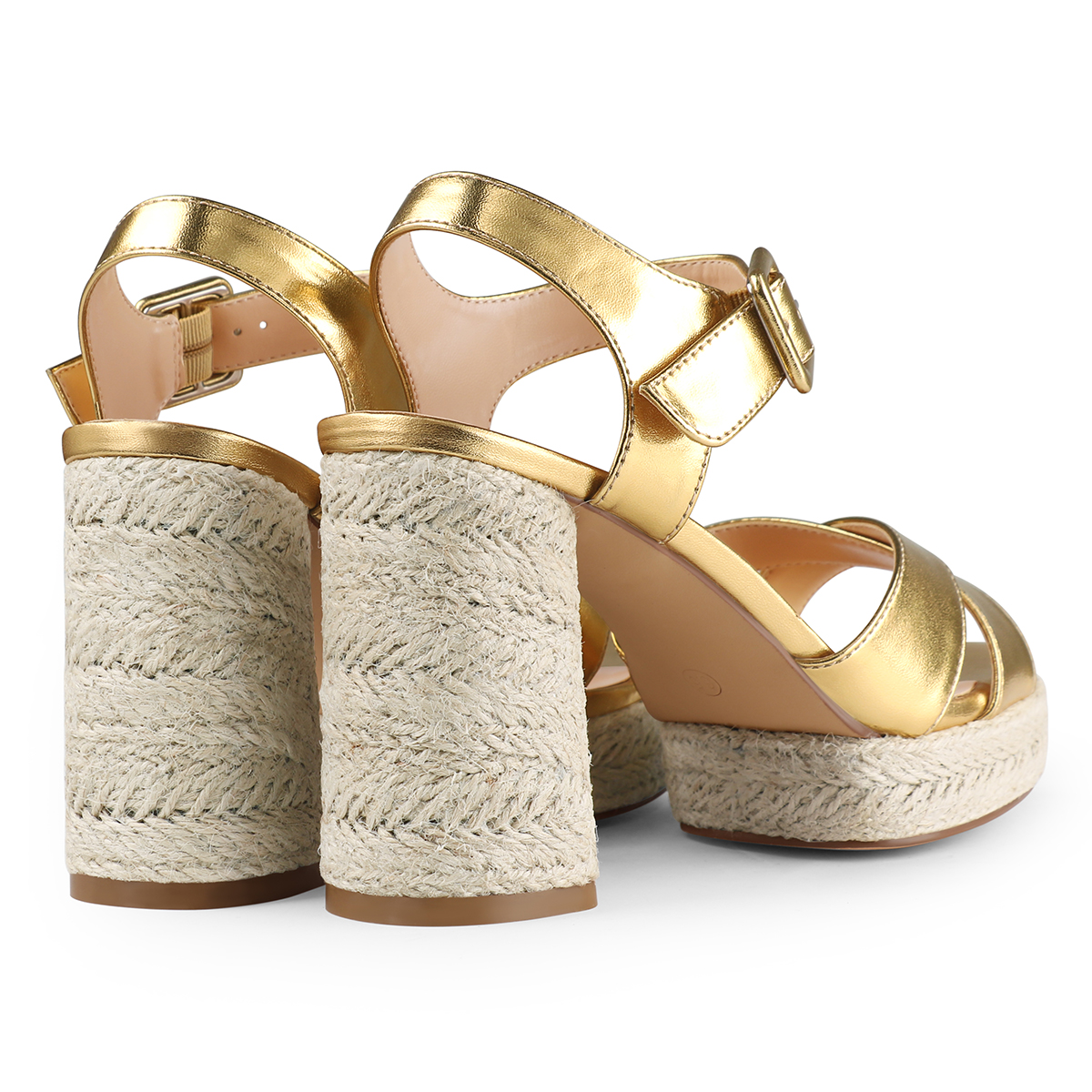 95mm/3.74Inch Espadrille Platform High Heels for Women Ankle Strap Chunky Heeled Sandals-vocosishoes