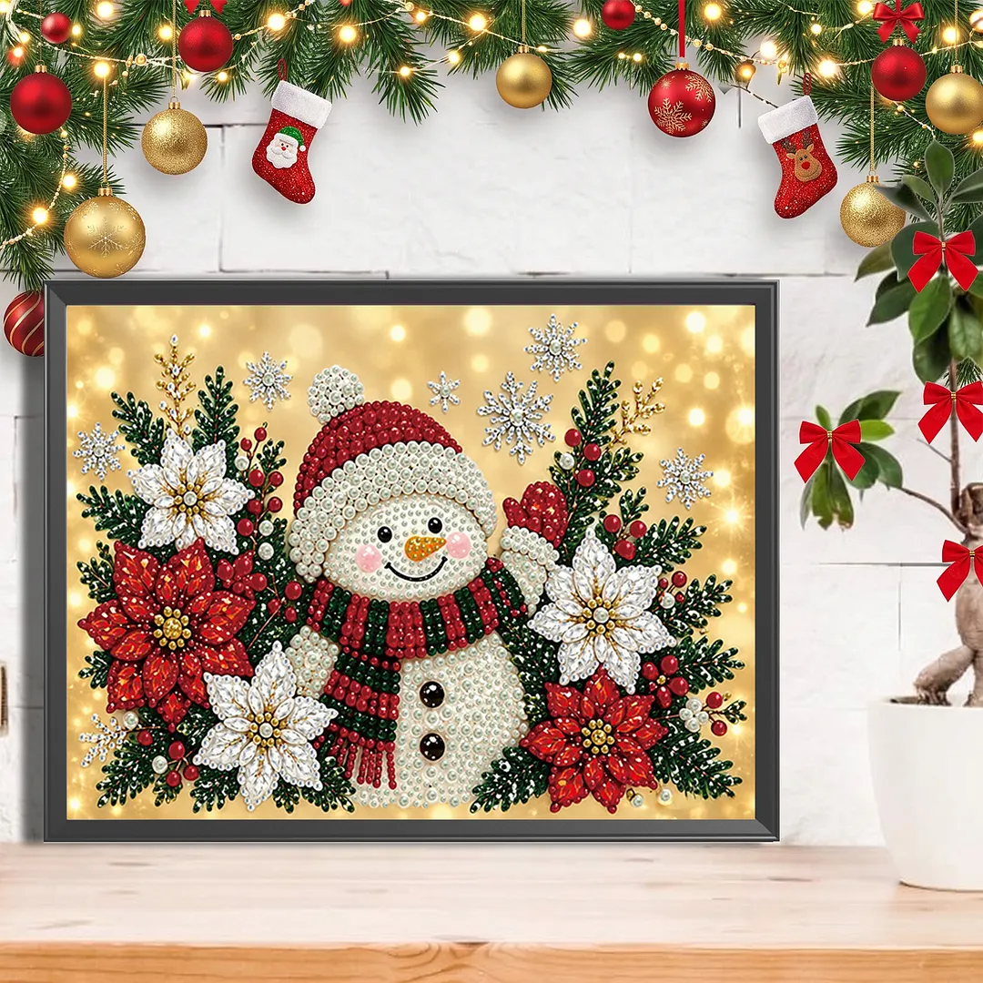 Pearl Painting Kit for Adults Christmas Snowman 15.75x11.81in