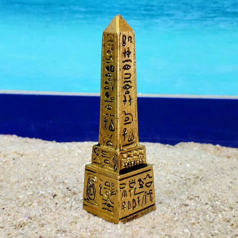 Egyptian Obelisk Miniature Figurines Decorative Small Ornaments Resin Crafts Miniature Fairy Garden Accessories Mini Decoration
