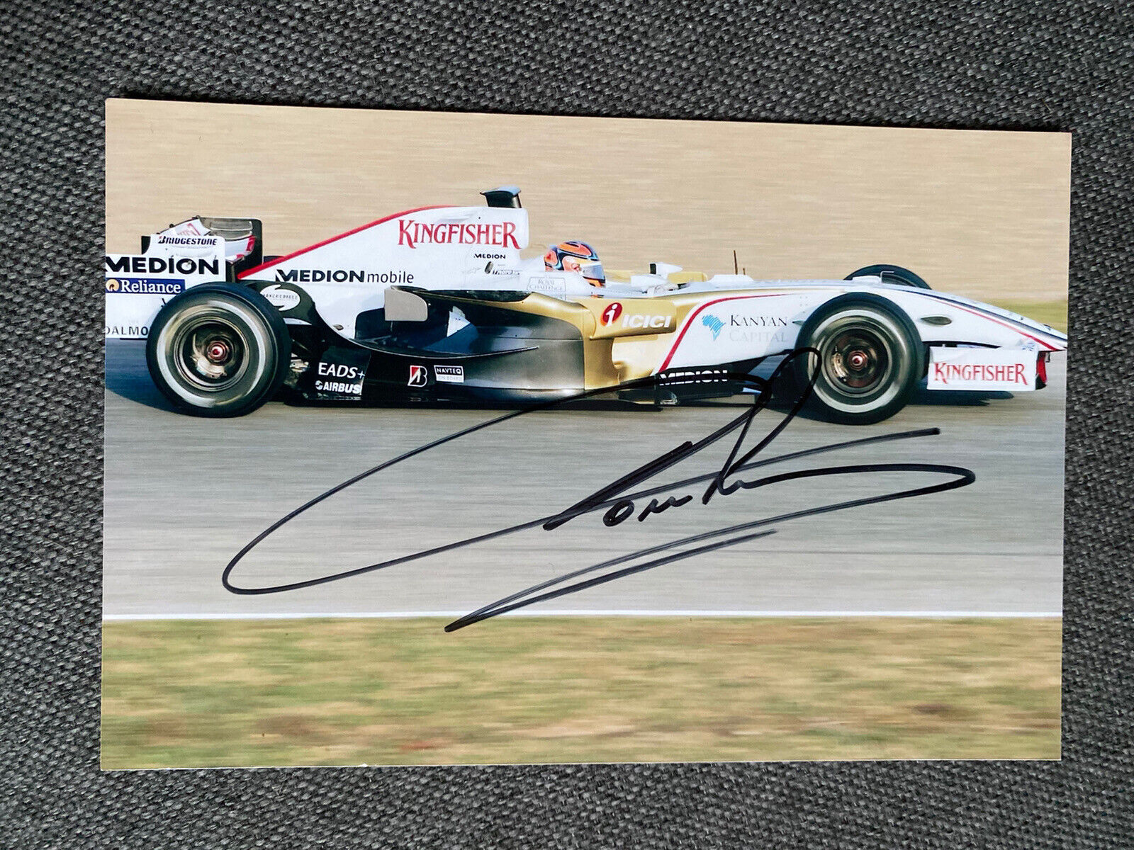 Vitantonio Liuzzi Autograph On Photo Poster painting 3 7/8x5 7/8in Autographed