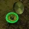 Mini Portable Copper Navigation Compass Outdoor Luminous Flip Compasses