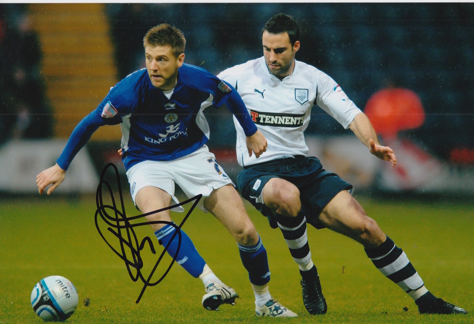 LEICESTER CITY HAND SIGNED PAUL GALLAGHER 12X8 Photo Poster painting.