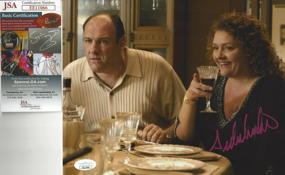 SOPRANOS Aida Turturro autographed 8x10 Photo Poster painting with brother Tony S  JSA Certified