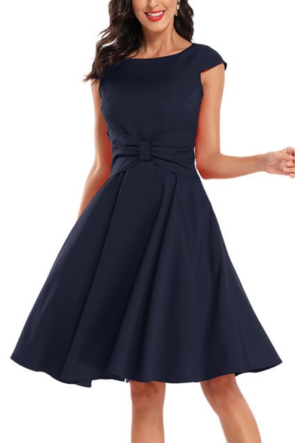 Sleeveless Bow Scoop Prom Bridesmaid Dress - Shop Trendy Women's Clothing | LoverChic