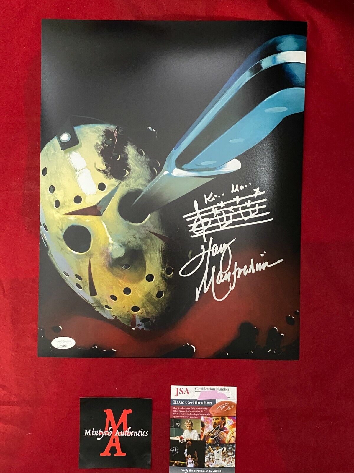 HARRY MANFREDINI AUTOGRAPHED SIGNED 11x14 Photo Poster painting! FRIDAY THE 13TH! JSA COA! JASON