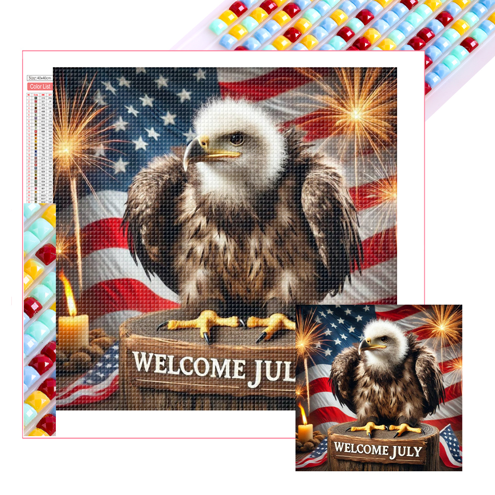 Cute Animal July 40*40cm(picture) full square drill diamond painting