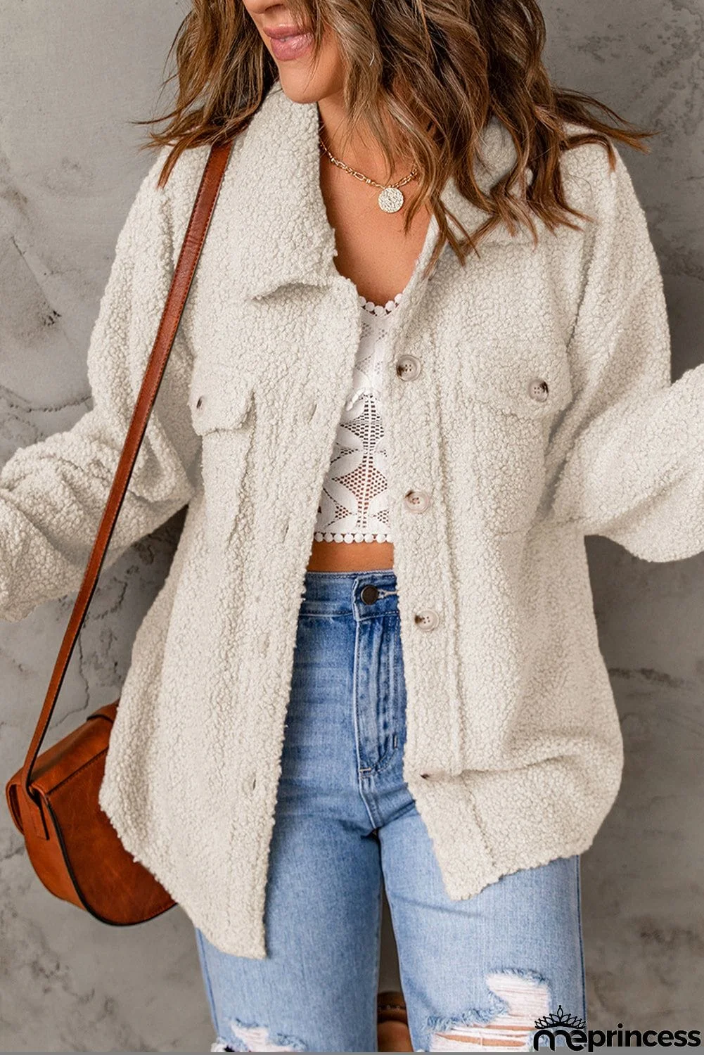 Flap Pockets Button Front Jacket