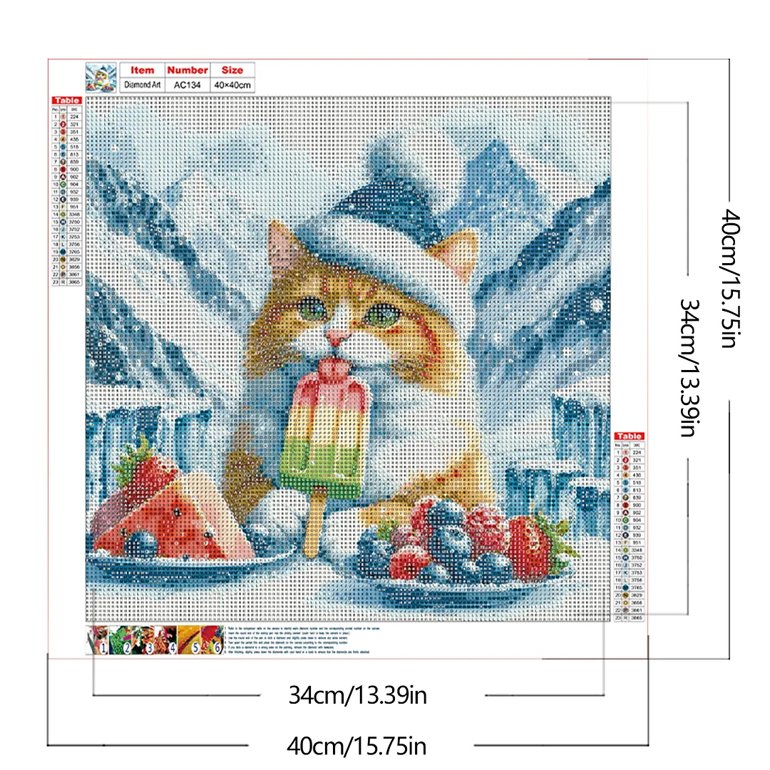 Diamond Painting - Full Round Drill - Cat(Canvas|Canvas|40*40cm)