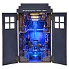 Mysterious Blue Telephone Booth DIY Bookend Model - Handmade Wooden Assembled 3D Bookend